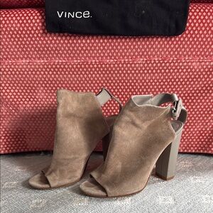 Vince Tan Heeled Booties size 8